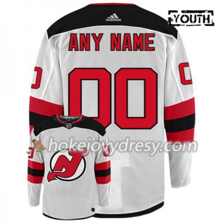 Dětské Hokejový Dres New Jersey Devils Personalizované Adidas Bílá Authentic